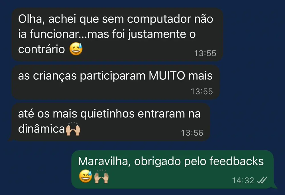Depoimento real de professora no WhatsApp 1